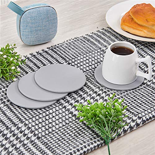 Thipoten Coasters for Drinks, Thipoten Leather Coasters with Holder, Protect Furniture from Damage(6PCS, Grey) - Image 4