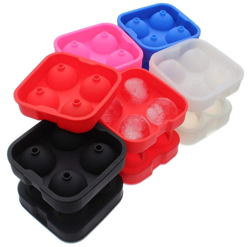 Hetarmi Enterprise Whiskey Silicon Ice Cube Ball Maker Mold Sphere Mould Brick Party Tray Round Multi Color - Image 2