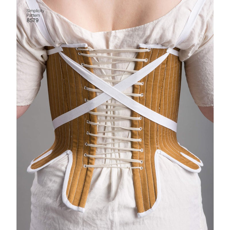 Simplicity 8579 Women's 18th Century Undergarments Historical Costume Sewing Pattern, Sizes 4-12 - Image 5