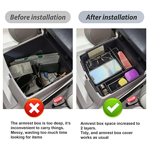 SKTU Compatible with 2022-2025 2026 Kia Carnival Center Console Organizer 2024 2025 2026 Carnival Accessories Console Tray 2024 2025 2026 Carnival Console Organizer with Coin and USB Hole (White) - Image 3