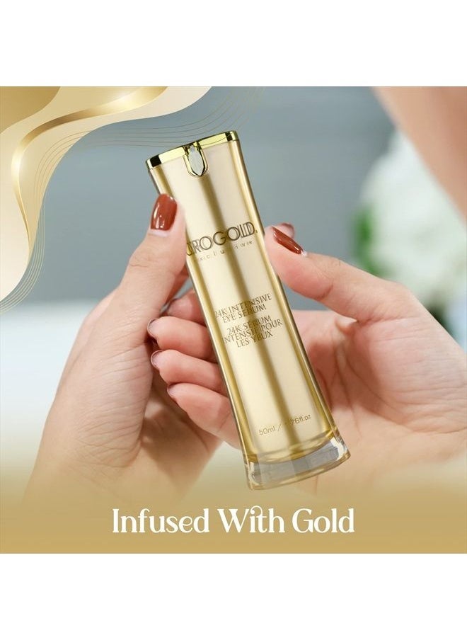 Orogold OROGOLD 24K Intensive Eye Serum for Wrinkles, Puffiness - Anti Aging Serum For Youthful Looking Skin - Under Eye Skin Softening Serum - 50 ml. / 1.76 fl. oz.  - Image 3
