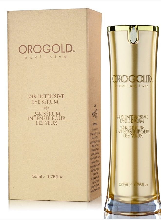 Orogold OROGOLD 24K Intensive Eye Serum for Wrinkles, Puffiness - Anti Aging Serum For Youthful Looking Skin - Under Eye Skin Softening Serum - 50 ml. / 1.76 fl. oz.  - Image 1