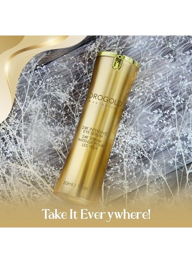 Orogold OROGOLD 24K Intensive Eye Serum for Wrinkles, Puffiness - Anti Aging Serum For Youthful Looking Skin - Under Eye Skin Softening Serum - 50 ml. / 1.76 fl. oz.  - Image 5