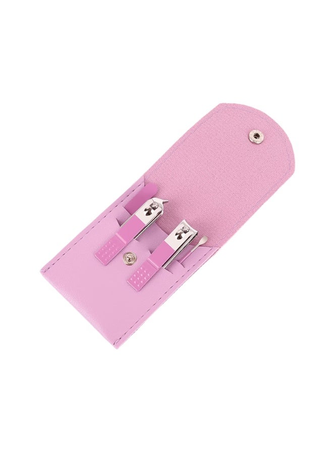 Care Me 4-in-1 Multifunctional Manicure Kit with Stainless Steel Nail Clippers, Ear Pick, Nail File, Foldable Storage Bag, Portable Personal Grooming Accessories for Women - Image 2