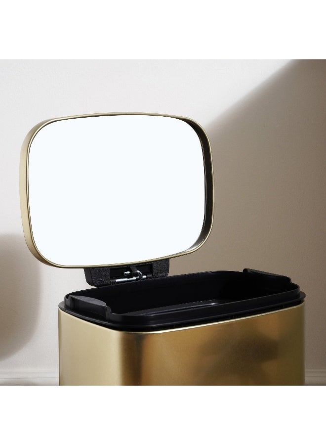 Pan Home Primo Fingerprint Resistant Metal Pedal Bin 28.6X26X38Cm 12L - Gold - Image 4