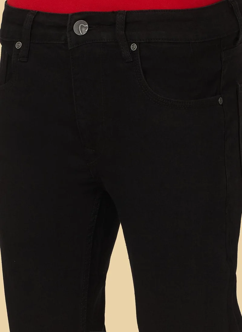 Being Human BLACK Men Cropped Tapered Fit Mid-Rise Jeans for Men | Best Price UAE