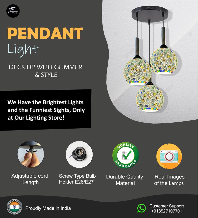 Lyse Decor Hanging Lights for Home Decoration, Hanging Lamps for Bedroom, Dining Table Lights, Living Room Lamps and Restauants Table Lamps (Handicrafted) - Image 5