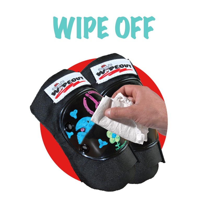 Wipeout Dry Erase Kids’ Pad Set with Knee Pads, Elbow Pads, and Wristguards - Neon Zest - Image 4