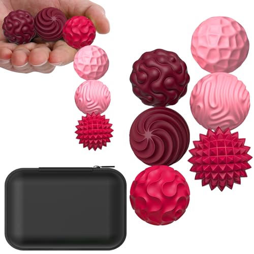BUSOHA Silicone Fidget Balls 6 Pack New Fidget Toys Stress Balls for Adults Sensory Stone Travel Toys for CalmingAutism and ADHDGifts for Teens - Image 1
