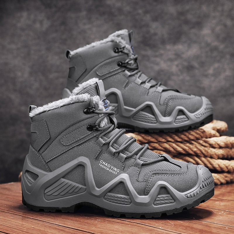 Dropshipping Outdoor Hiking Shoes For Men, New Wear-Resistant, Non-Slip And Velvet Hiking Shoes For Boys, Leisure Sports - Image 5