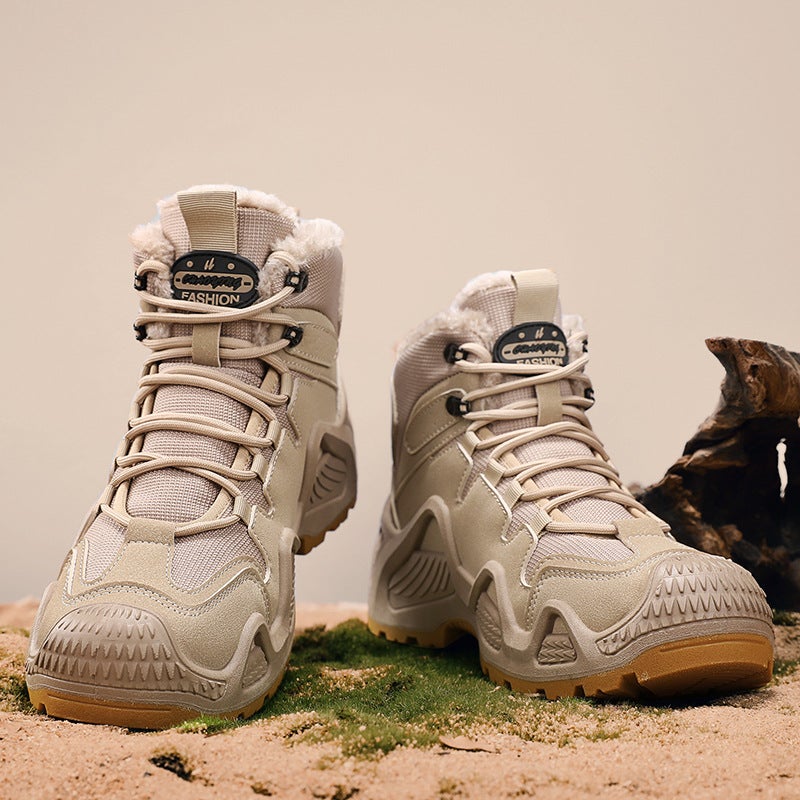 Dropshipping Outdoor Hiking Shoes For Men, New Wear-Resistant, Non-Slip And Velvet Hiking Shoes For Boys, Leisure Sports - Image 3