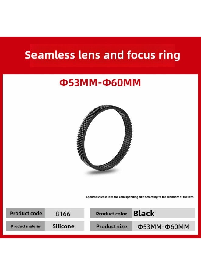 Lens Heel Focus Ring Heel Focus Belt Rotating Focus Focusing Ring Gear Ring SLR Micro Single Camera Lens Accessories-Color:8166-diameter 53-60 Black  - Image 1