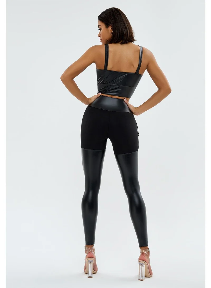Bona Fide Domina Black Blaze Domina Blaze High Waist Gym Leggings for Women for Women | Best Price UAE
