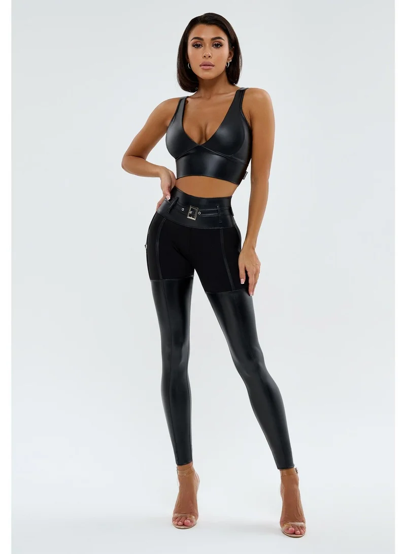 Bona Fide Domina Black Blaze Domina Blaze High Waist Gym Leggings for Women for Women | Best Price UAE
