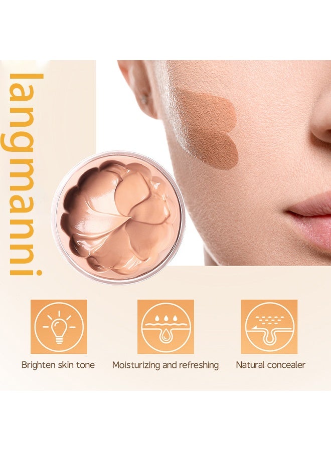 LANGMANNI Full Coverage Cream Foundation Pot Smooth Matte Oil Control Long Lasting Buildable Face Makeup Concealer For Uneven Skin Tone,12ml‑#02 Nude - Image 5