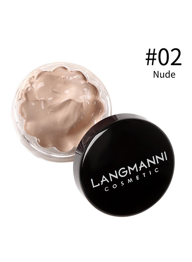 LANGMANNI Full Coverage Cream Foundation Pot Smooth Matte Oil Control Long Lasting Buildable Face Makeup Concealer For Uneven Skin Tone,12ml‑#02 Nude - Image 1