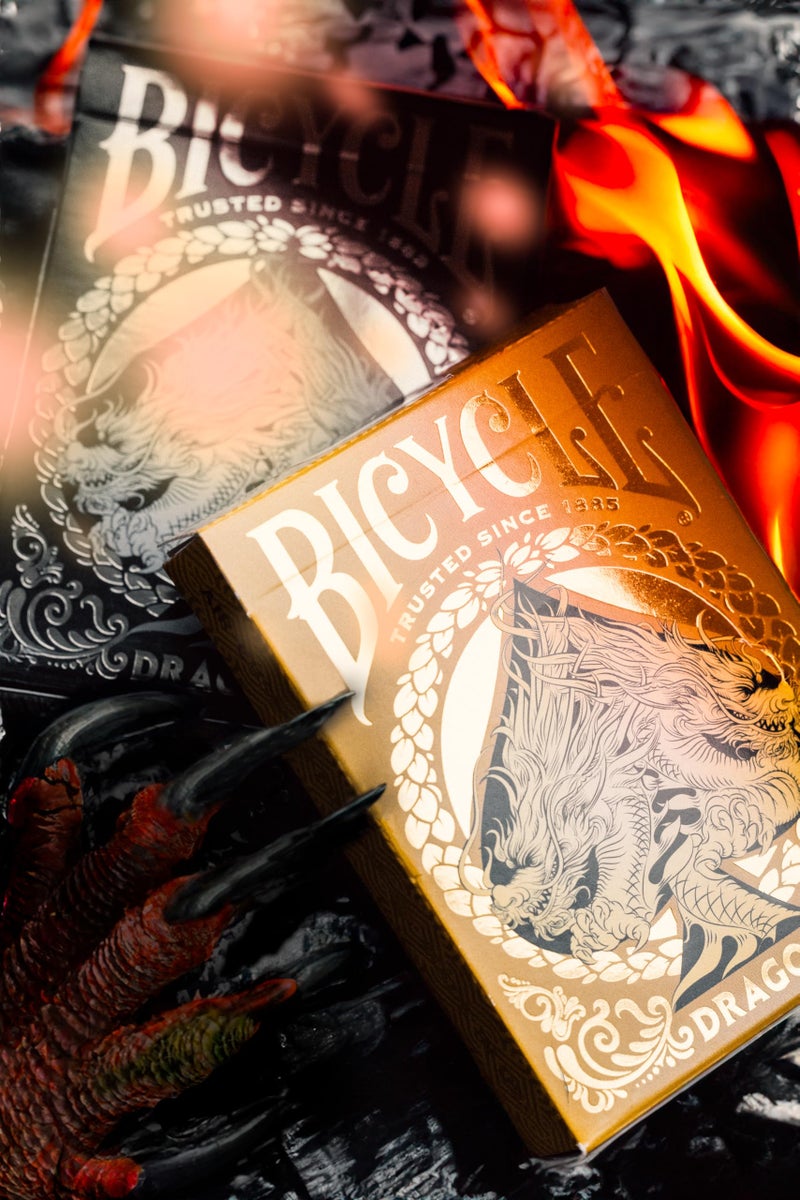 Bicycle Gold Dragon Foil Premium Playing Cards, 1 Deck - Image 2