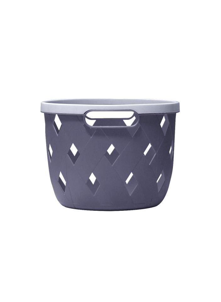 Alissa Set of 3 Small Round Cylindrical Storage Baskets with Handles – Durable & Stylish Organizers – 17.6x13.5x12.5cm – Perfect for Home, Bathroom, or Office Use  - Image 2