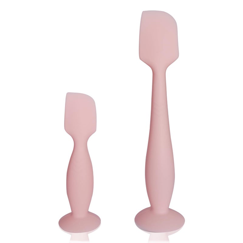 LOTBILL Diaper Cream Spatula, 2 Pack Butt Spatula Baby, Silicone Diaper Cream Applicator, Full-Size and Mini Butt Paste Spatula for Babies, Newborn Baby Necessities (Pink) - Image 1