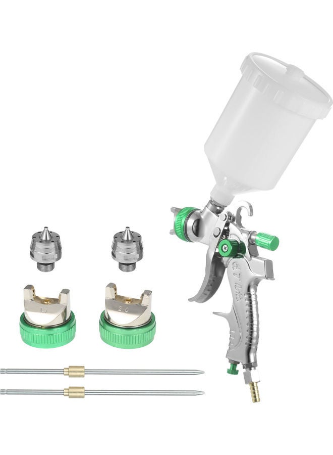 NIBEMINENT Gravity Feed Paint Sprayer Green - Image 1