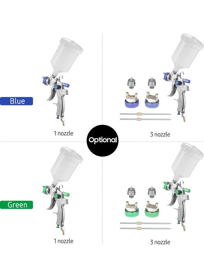 NIBEMINENT Gravity Feed Paint Sprayer Green - Image 4