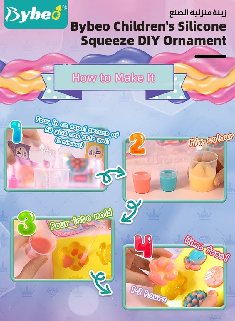 Bybeo Squishy Toys DIY Kit for Kids, Children Handmade DIY Arts and Crafts Supplies Kit, Squishy Maker- Create your own Squishy Toys, Fun Craft Kit for Creative Play and Stress Relief,BPA Free - Image 3
