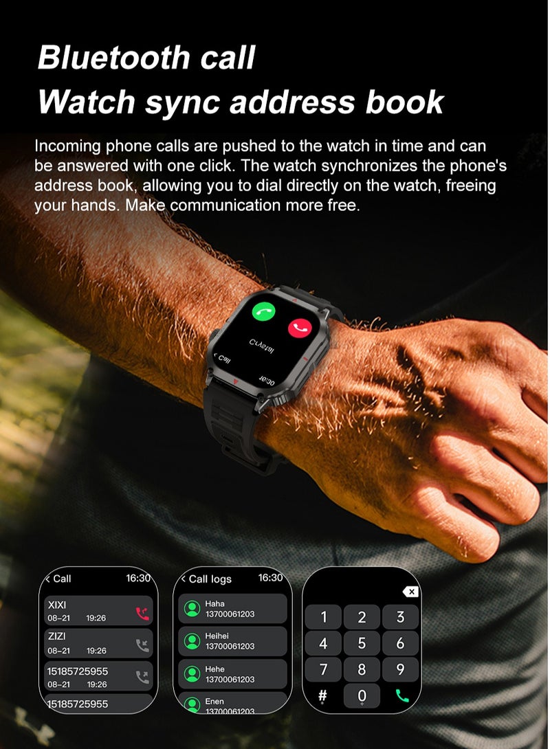 GULFLINK Smartwatch Always On Display DK66 1.95 inch Man NFC Outdoor Sport Men Smart Watch 2024 With Body Temperature Monitoring-Silver - Image 4