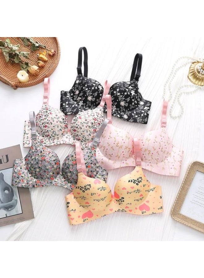 KUYING Brand New Comfortable Skin Friendly Breathable Bra  Set Of 5  - Image 1