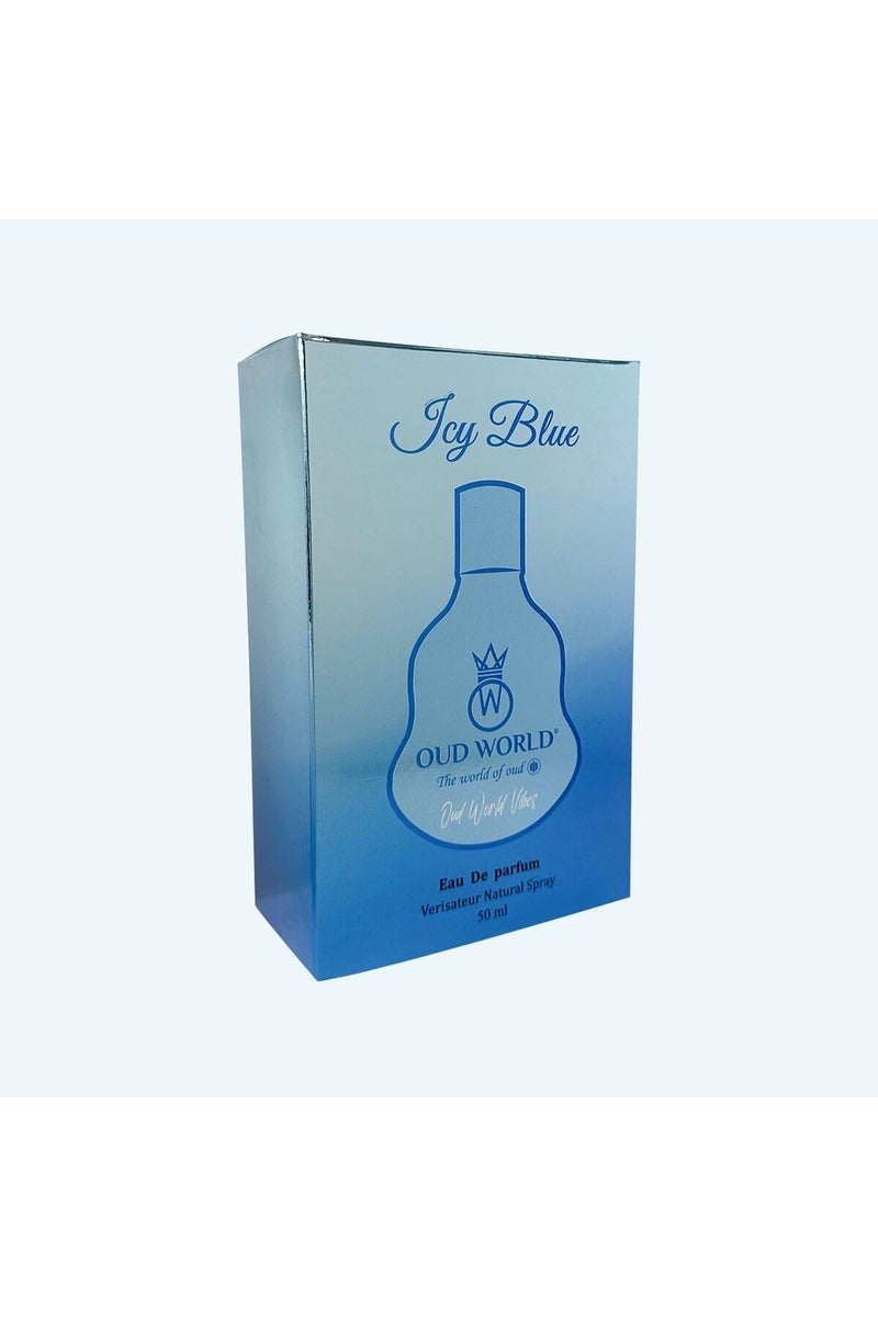 OUD WORLD Vibe Collection Icy Blue Eau de Parfum | Fruity Floral Woody Perfume | Arabian Oud Inspired 50ml - Image 2
