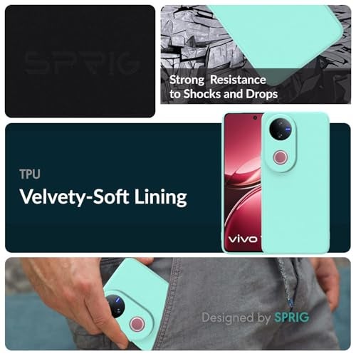 SPRIG Compatible with VIVO T4R 5G TPU Basic Premium Back Cover Case Drop Tested Shock Proof for Boys and Girls with Camera Protection (Light Green) - Image 2