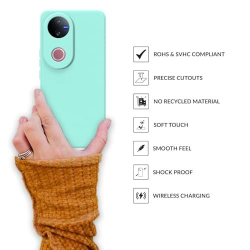 SPRIG Compatible with VIVO T4R 5G TPU Basic Premium Back Cover Case Drop Tested Shock Proof for Boys and Girls with Camera Protection (Light Green) - Image 4