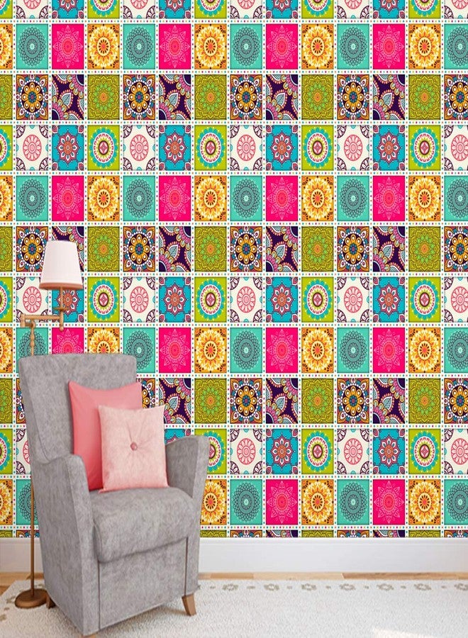 DECOR PRODUCTION Self Adhesive Wallpaper Wall Sticker for Home Decor, Living Room, Bedroom, Hall, Kids Room, Play Room (PVC Vinyl, Water Proof 10 sq.ft) 16x90 Inches Each Strip - Image 3