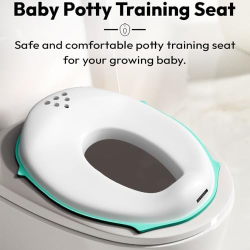 StarAndDaisy Uonibaby by StarAndDaisy Baby potty seat for kids 2-5 years Ergonomic Toddler Potty Chair, Splash Guard & Non-Slip Base/Portable & Easy Clean Potty Seat for Babies -Aqua - Image 2