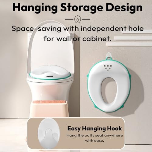 StarAndDaisy Uonibaby by StarAndDaisy Baby potty seat for kids 2-5 years Ergonomic Toddler Potty Chair, Splash Guard & Non-Slip Base/Portable & Easy Clean Potty Seat for Babies -Aqua - Image 3