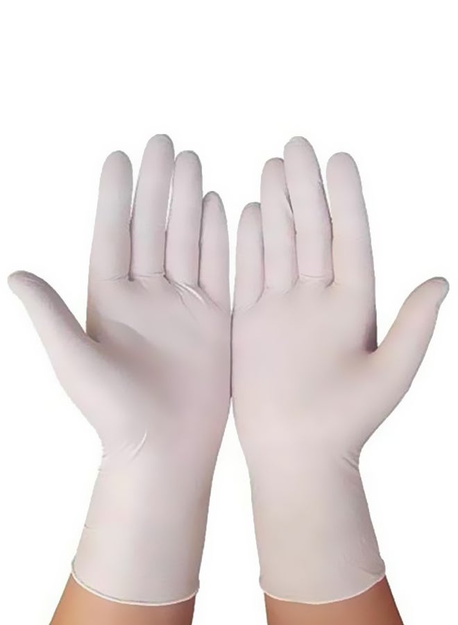 100-Pieces Powder Gloves White Medium  - Image 1