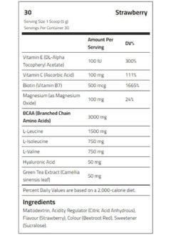 wow woman bcaa powder | Wow Woman BCAA - Boost Muscle Recovery & Vitality | Helps to Reduce Fatigue, Supports Healthy Hair, Skin, And Nails (Strawberry - 150gm, 30 Servings)  - Image 2
