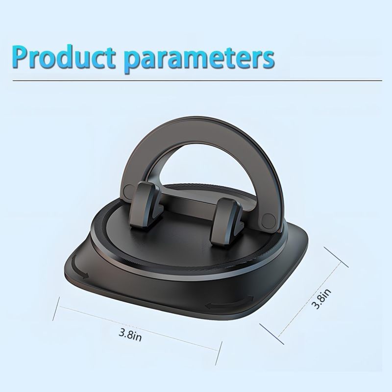 Car Phone Holder: 360 Rotation, Durable ABS Silicone Construction, Non-slip Grip - Universal Fit, Stable Dashboard Mount for Hands-free Driving Safety, Vehicle Truck SUV RV Interiors - Image 3