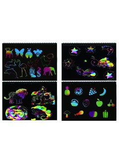 joyzzz Crafts For Kids, Scratch Art Books For Kids, Scratch Art Paper Large Black Magic Rainbow Painting Boards 2 Colorful Notebooks for Ages 3 11 Years Girls Or Boys  - Image 4