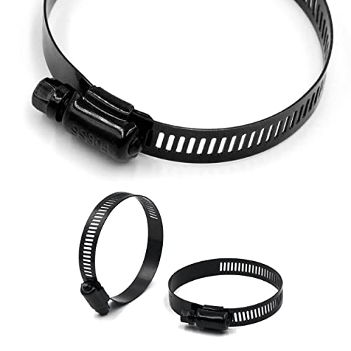 ISPINNER 4pcs 4 Inch Stainless Steel Adjustable 78-102mm Size Range Worm Gear Hose Clamp, Fuel Line Clamp for Plumbing, Automotive and Mechanical Application (Black) - Image 4