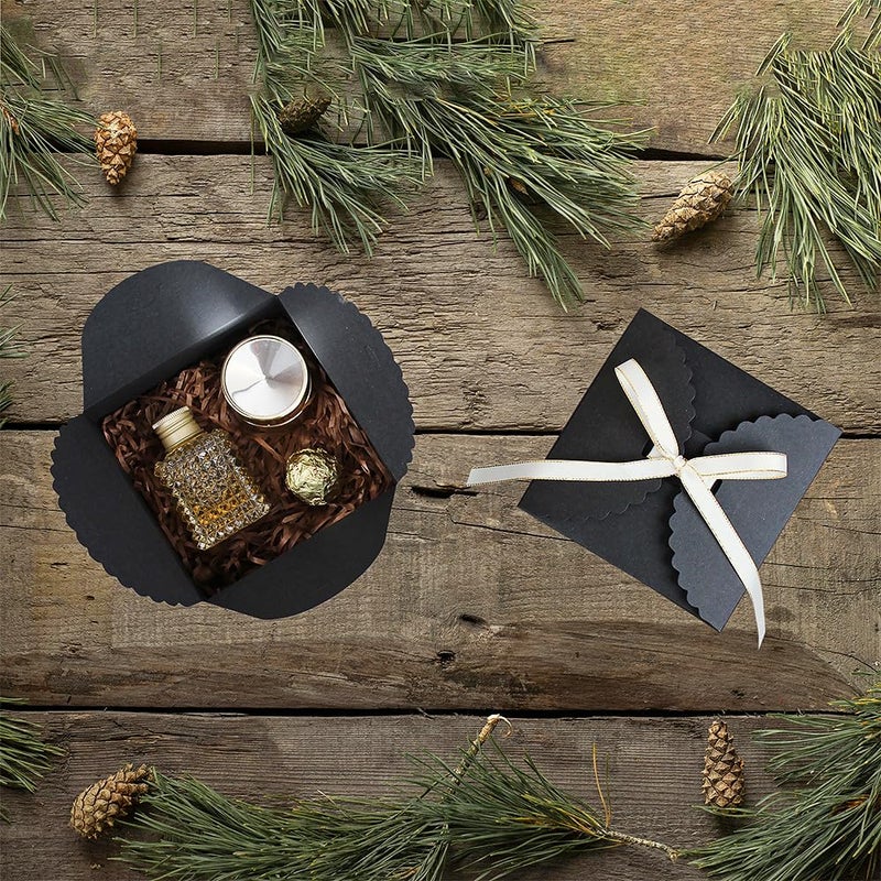 WEWILUCK Small Black Boxes for Gifts, 10 PCS Premium Gift Box with Ribbon for Thanksgiving, Anniversaries, Party, Birthday, Graduations, and More(4.75â€ x 4.75â€ x 3.53â€) - Image 5