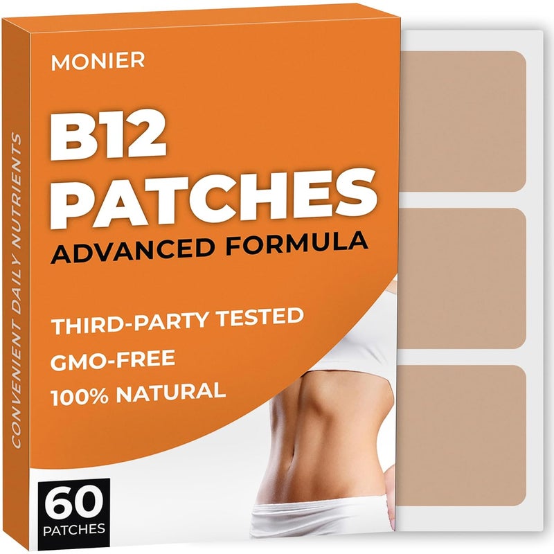 B12 Patches Pack of 60 for Men and Women