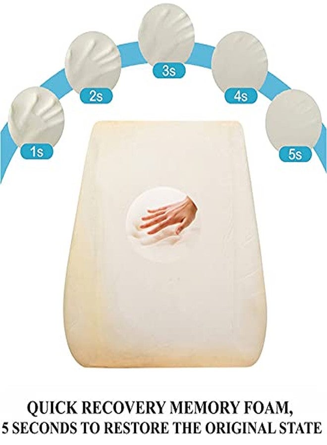 ABLE L1 Backrest Back Support Memory Foam Cushion for Lumbar Support,Office Chair, Study Chair and Car Seat with Adjustable Strap - Breathable and Anti Sweat Fabric | (Black) - Image 3