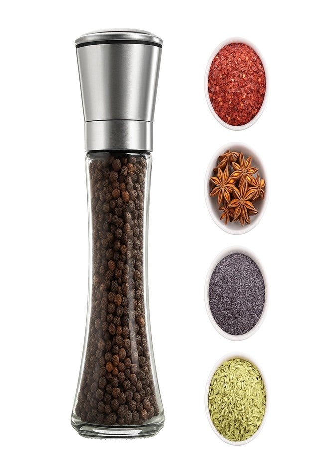 Lynacz Stainless Steel Big Pepper Grinder | Adjustable Coarseness with 5 Settings | Salt & Spice Shaker Mill - Image 1
