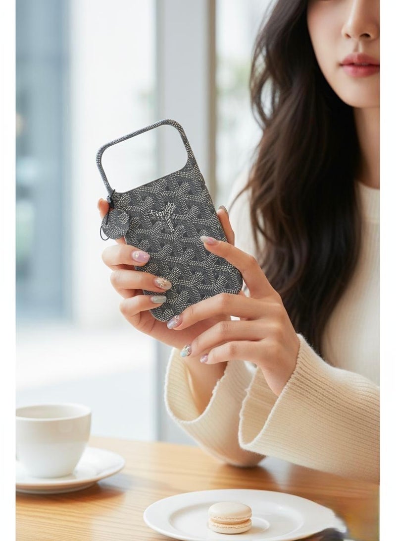 GOYARD IPhone 17 Pro Max Grey Goyard Style Case
