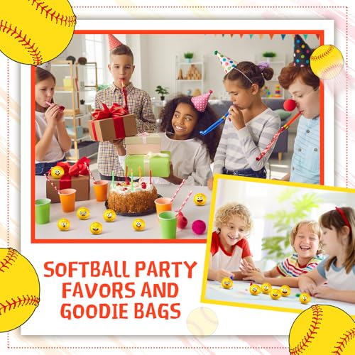 Arrowbash 12 Pcs Mini Face Stress Balls for Boys Girls Sport Funny Face Squeeze Foam Balls for Stress and Anxiety Relief for Party Favors Birthday Gift DecorationSoftball - Image 5