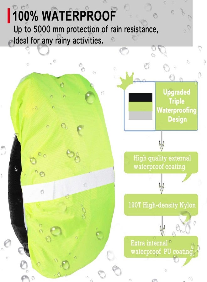 Frelaxy Hi-Visibility Backpack Rain Cover with Reflective Strip 100% Waterproof Ultralight Backpack Cover, Storage Pouch, Anti-Slip Cross Buckle Strap, for Hiking, Camping, Biking, Outdoor, Traveling - Image 3