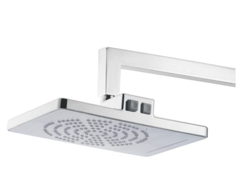 KYOTO (FILIPSIDE) Wall Mounted ABS CP Over Head Shower 8"X12" inch Without Arm High Pressure Water Saving Filtered Adjustable 2 Functions Cascade & Rainfal & Rain Spray Overhead Shower for Bathroom Accessories - Image 1