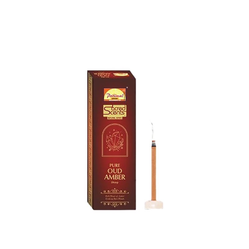 Parimal (A6) - Sacred Scents Pure Oud Amber Dhoop Sticks | Pack of 6-45 G X 6 = 270 G | Dhoop Holder Inside | Premium Dhoop Sticks | - Image 1