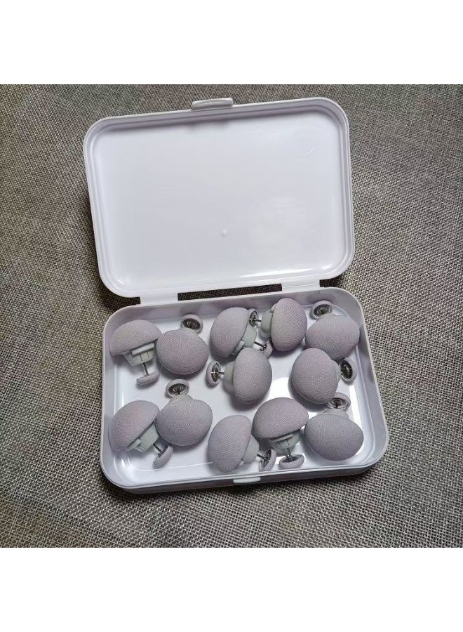 هومستر 12 قطعة من اللحاف المزود بصندوق تخزين، قلائد اللحاف غير المزلق ومثبتات مريح، دبابيس نسيج ناعم مزدوجة الجوانب لتأمين أغطية اللحاف، قلابات غير مرئية لصديقة الجلد لللحاف وأغطية الوسائد، رمادي - Image 2