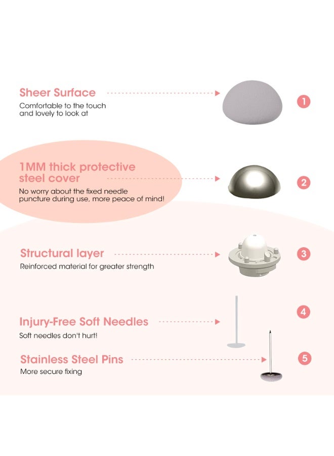 هومستر 12 قطعة من اللحاف المزود بصندوق تخزين، قلائد اللحاف غير المزلق ومثبتات مريح، دبابيس نسيج ناعم مزدوجة الجوانب لتأمين أغطية اللحاف، قلابات غير مرئية لصديقة الجلد لللحاف وأغطية الوسائد، رمادي - Image 3